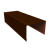 Крышка для забора из сайдинга (Квадро брус, Вертикаль) 0,45 Print Elite Choco Wood TwinColor (3м) Центр Кровли