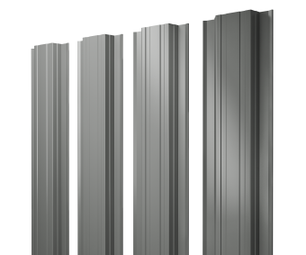 картинка Штакетник Прямоугольный с прямым резом 0,45 PE RAL 7005 мышино-серый Центр Кровли