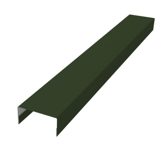 картинка Крышка забора для горизонтального монтажа штакетника 0,5 Satin Matt TX RAL 6020 хромовая зелень (3м) Центр Кровли