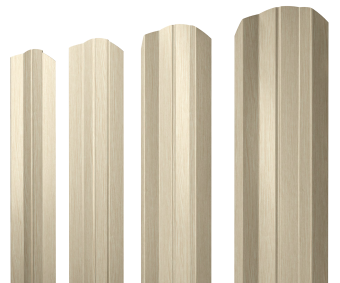 картинка Штакетник М-образный А фигурный 0,45 Print Elite Milky Wood TwinColor Центр Кровли