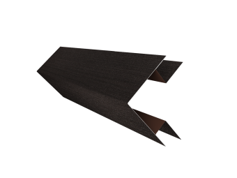картинка Угол внешний сложный 75х75 0,45 Print Elite Coffee Wood TwinColor (3м) Центр Кровли