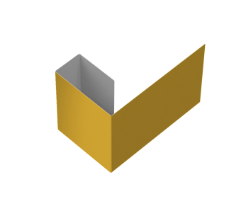 картинка Финишный профиль фибросайдинга 0,45 PE с пленкой RAL 1018 цинково-желтый (2м) Центр Кровли