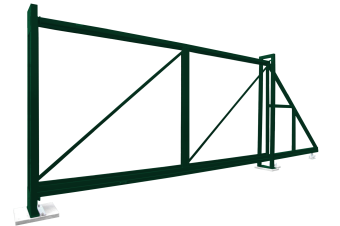 картинка Ворота откатные Colority Zinc 2,03x4,0 RAL 6005 Центр Кровли