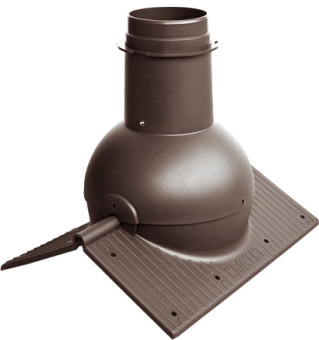 картинка Элемент коньковый Krovent Pipe-Cone коричневый Центр Кровли