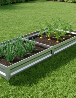 фото Грядка оцинкованная Grand Line 4х1м с фиксатором пленки Центр Кровли картинка Грядка оцинкованная Grand Line 4х1м с фиксатором пленки Центр Кровли