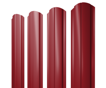 фото Штакетник Полукруглый Slim фигурный 0,45 PE RAL 3003 рубиново-красный Центр Кровли картинка Штакетник Полукруглый Slim фигурный 0,45 PE RAL 3003 рубиново-красный Центр Кровли