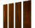Штакетник Twin с прямым резом 0,45 Print Premium Golden Wood Intense FTC Центр Кровли