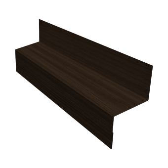 картинка Отлив межэтажный 35 0,45 Print Elite Coffee Wood TwinColor (2м) Центр Кровли