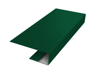 картинка J-Профиль 12мм 0,5 Satin с пленкой RAL 6005 зеленый мох (2м) Центр Кровли