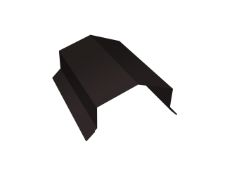 картинка Парапетная крышка угольная 125мм Grand Line 0,45 Drap ТХ двухсторонний RAL 9005 черный (2м) Центр Кровли