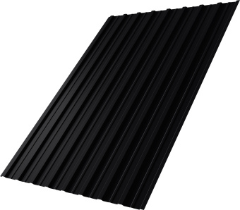 картинка Профнастил С10A Grand Line 0,5 Velur RAL 9005 черный Центр Кровли