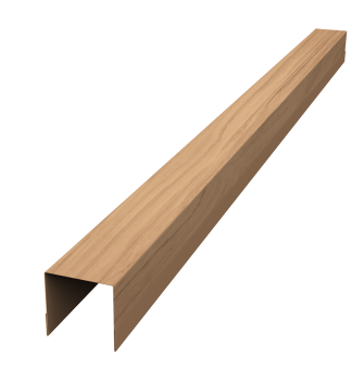 картинка Планка вертикальная обратная для забора жалюзи Palermo 0,45 Print Elite Honey Wood TwinColor (2м) Центр Кровли