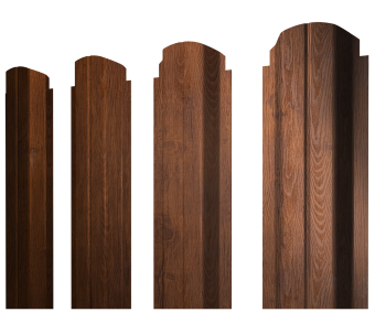 картинка Штакетник П-образный А фигурный 0,4 Print Premium Golden Wood Fresh TwinColor Центр Кровли