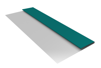 картинка Планка стартовая БХ new 0,45 PE с пленкой RAL 5021 водная синь (3м) Центр Кровли