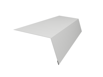 картинка Планка карнизная 100х65 0,45 PE с пленкой RAL 9006 бело-алюминиевый (3м) Центр Кровли