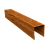 Планка боковая для забора из сайдинга (Блок-хаус new) 0,4 Print Premium Golden Wood Fresh TwinColor (2,06м) Центр Кровли