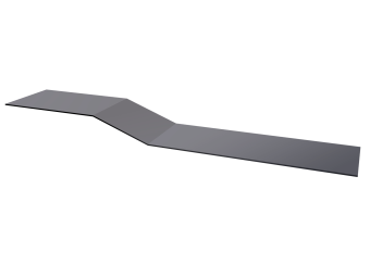картинка Планка крепежная фальц 0,5 PE с пленкой RAL 7004 сигнальный серый (2м) Центр Кровли