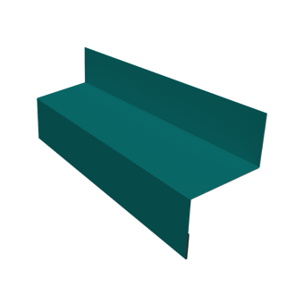 картинка Отлив межэтажный 45 0,45 PE с пленкой RAL 5021 водная синь (3м) Центр Кровли