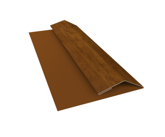 картинка Планка финишная БХ new 0,45 Print Elite Golden Wood TwinColor (2м) Центр Кровли