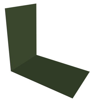 картинка Планка снегозадержания усиливающая 0,5 Satin Matt TX RAL 6020 хромовая зелень (3м) Центр Кровли