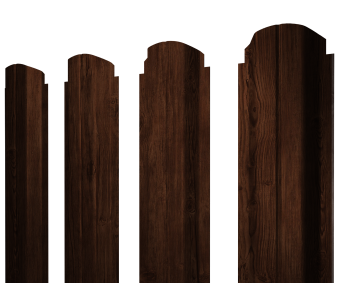 картинка Штакетник П-образный А фигурный 0,45 Print Elite Cherry Wood TwinColor Центр Кровли