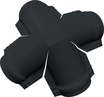 фото Четверник конька малого полукруглого Grand Line 0,5 Сатин матовый ТХ с пленкой RAL 7024 мокрый асфальт Центр Кровли картинка Четверник конька малого полукруглого Grand Line 0,5 Сатин матовый ТХ с пленкой RAL 7024 мокрый асфальт Центр Кровли