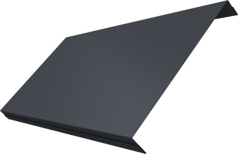 картинка Ламель обратная 200 забора жалюзи Техас Grand Line 0,5 Полидэкстер TwinColor RAL 7024 мокрый асфальт Центр Кровли