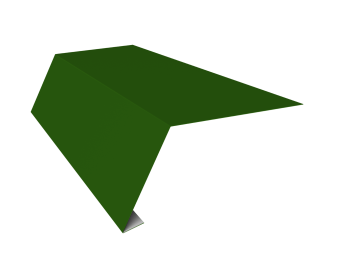 картинка Планка карнизная для мягкой кровли 65х50 Фартук S1 карнизный 0,45 PE с пленкой RAL 6002 лиственно-зеленый (3м) Центр Кровли