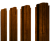Штакетник П-образный В фигурный 0,4 Print Premium Golden Wood Intense FTC Центр Кровли