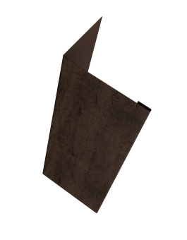 картинка Нащельник (для калиток и ворот) 25х35 жалюзи Milan, Tokyo, Palermo 0,45 Print Elite Antique Wood TwinColor (L2,0) Центр Кровли