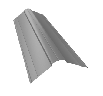 картинка Планка конька фигурного 100x100 0,45 PE lite с пленкой RAL 7004 сигнальный серый (2м) Центр Кровли