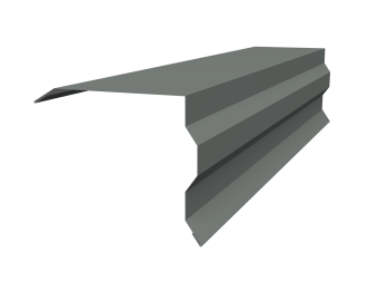 фото Планка торцевая фигурная 100х85 0,45 PE с пленкой RAL 7005 мышино-серый (3м) Центр Кровли картинка Планка торцевая фигурная 100х85 0,45 PE с пленкой RAL 7005 мышино-серый (3м) Центр Кровли