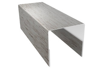 картинка Планка П-образная заборная 20 0,45 Print Elite Snow Wood TwinColor (2м) Центр Кровли