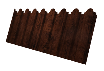 картинка Профнастил С20A фигурный 0,45 Print Premium Cherry Wood Fresh TwinColor Центр Кровли