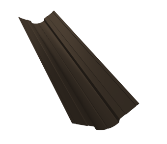 картинка Планка ендовы верхней фигурной 70x70 0,5 Satin Matt TX RR 32 темно-коричневый (3м) Центр Кровли