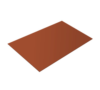 картинка Плоский лист 0,45 PE с пленкой RAL 8004 терракота Центр Кровли