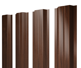 фото Штакетник П-образный A с прямым резом 0,45 Print Elite Choco Wood TwinColor Центр Кровли картинка Штакетник П-образный A с прямым резом 0,45 Print Elite Choco Wood TwinColor Центр Кровли