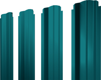 картинка Штакетник П-образный B фигурный Grand Line 0,45 PE RAL 5021 водная синь Центр Кровли