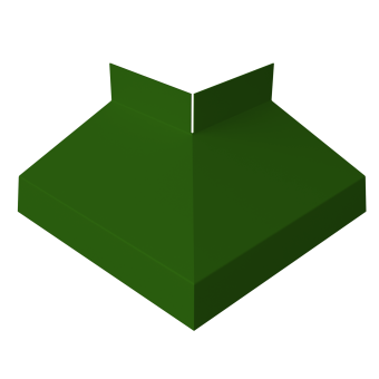 картинка Угол отлива внешний 70 0,45 PE с пленкой RAL 6002 лиственно-зеленый Центр Кровли