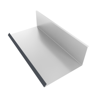 картинка Планка примыкания нижняя к трубе 130х240 0,5 PurPro с пленкой RAL 7024 мокрый асфальт (3м) Центр Кровли