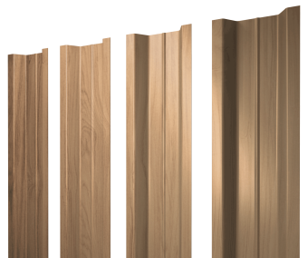 картинка Штакетник П-образный В с прямым резом 0,45 Print Elite Honey Wood TwinColor Центр Кровли