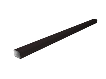 картинка Труба гофрированная Vortex Lite Matt 76х102х3000мм RAL 9005 черный Центр Кровли