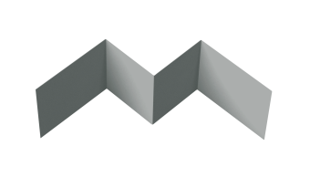картинка Угол внутренний фибросайдинга 0,45 PE с пленкой RAL 7005 мышино-серый (3м) Центр Кровли