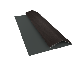 картинка Планка финишная БХ new 0,45 Print Elite Coffee Wood TwinColor (3м) Центр Кровли