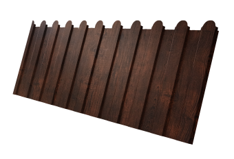 картинка Профнастил С8A v01 фигурный 0,45 Print-Double Premium Cherry Wood Dark F Центр Кровли
