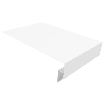 картинка Планка околооконная сложная Кликфальц Pro 0,45 PE-Double с пленкой RAL 9003 сигнальный белый (3м) Центр Кровли