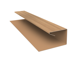 картинка Планка П-образная завершающая сложная (КД) 0,45 Print Elite Honey Wood TwinColor (2м) Центр Кровли