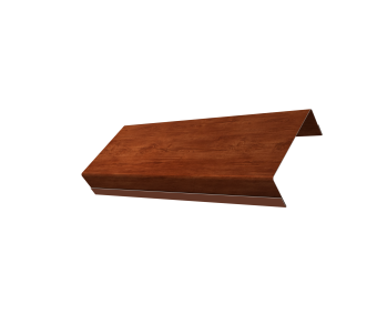 картинка Ламель обратная стартовая/финишная забора жалюзи Texas 53мм для калиток и ворот (с заполнением ламелями 125) 0,45 Print Elite Rowan TwinColor Центр Кровли