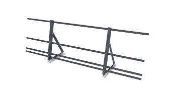 картинка Ограждение кровельное со снегозадержателем на фальц Optima 0,65х2м RAL 7024 Центр Кровли