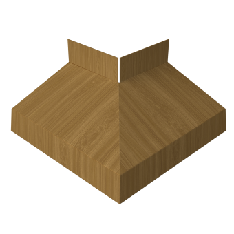 картинка Угол отлива внешний 70 0,45 Print Elite с пленкой Honey Wood TwinColor Центр Кровли